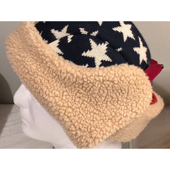Americana Aviation Stars Stripes Trapper Hat Cap Skiing Snowboard Unisex - Picture 3 of 11